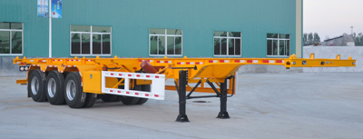 梁郓牌SLY9381TWY危险品罐箱骨架运输半挂车