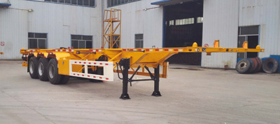 梁郓牌SLY9380TWY危险品罐箱骨架运输半挂车